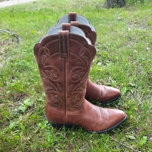 Ariat Heritage Western Boots leather embroidered cowboy boot 10001015(15702)